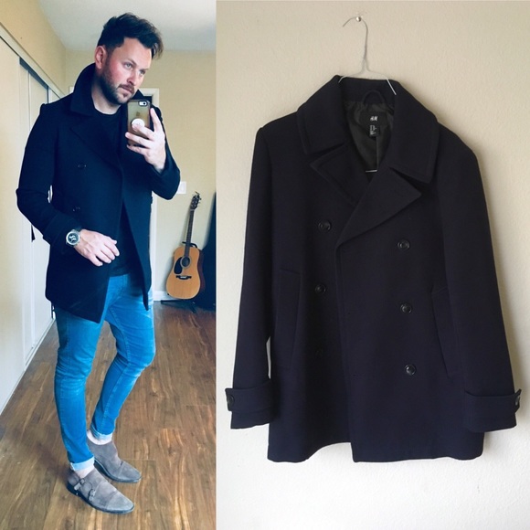 h&m peacoat